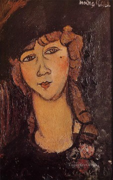 ロロッテ 帽子をかぶった女性の頭 アメデオ・モディリアーニ Oil Paintings